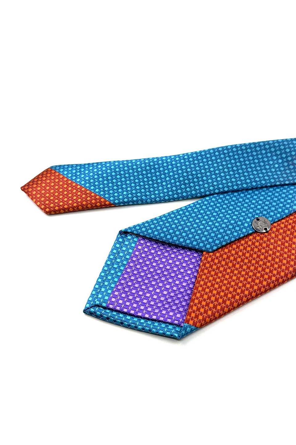 Nokta Desen Çok Renkli Patchwork Kravat KK13294