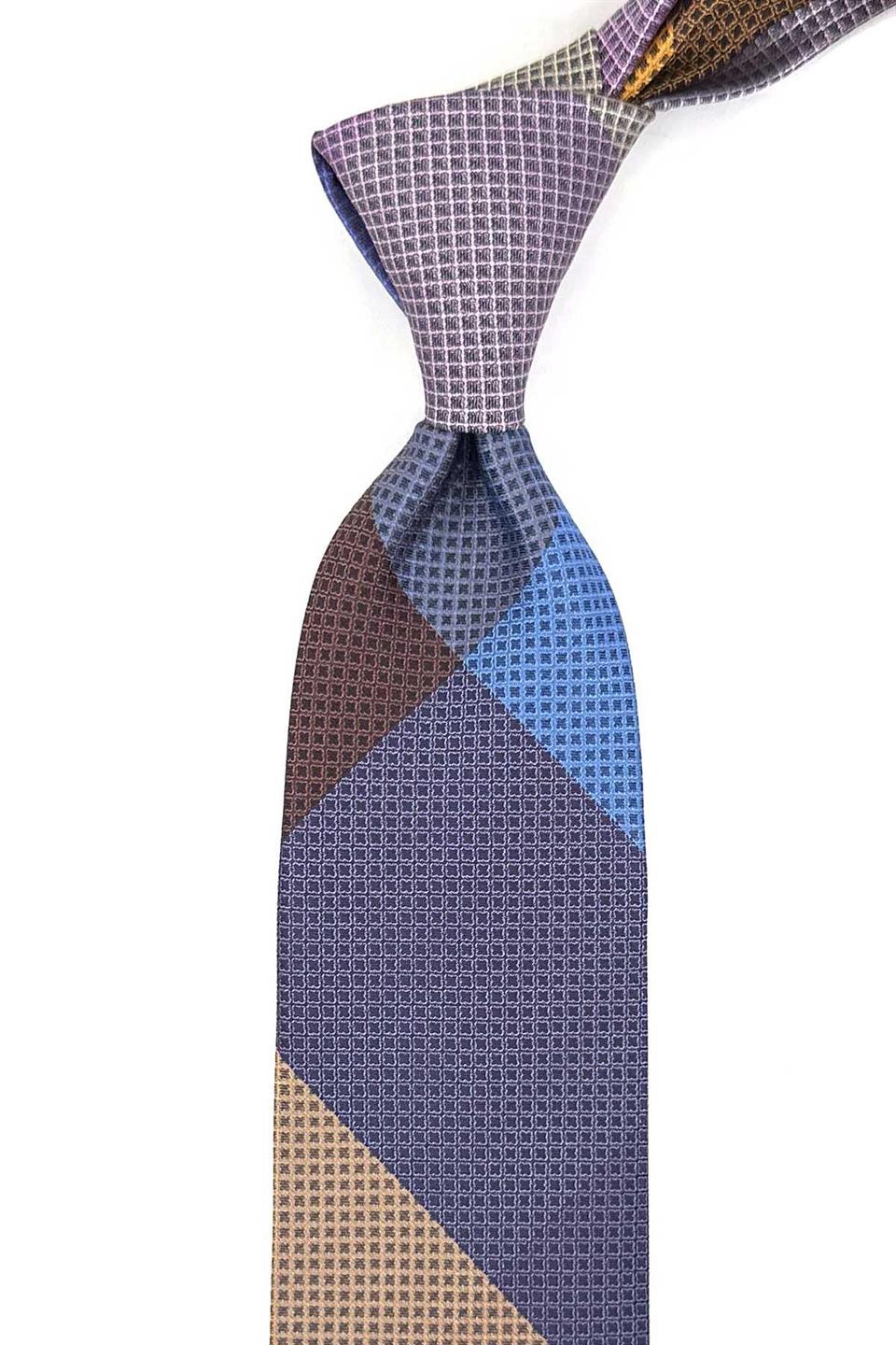 Nokta Desen Çok Renkli Patchwork Kravat KK13219