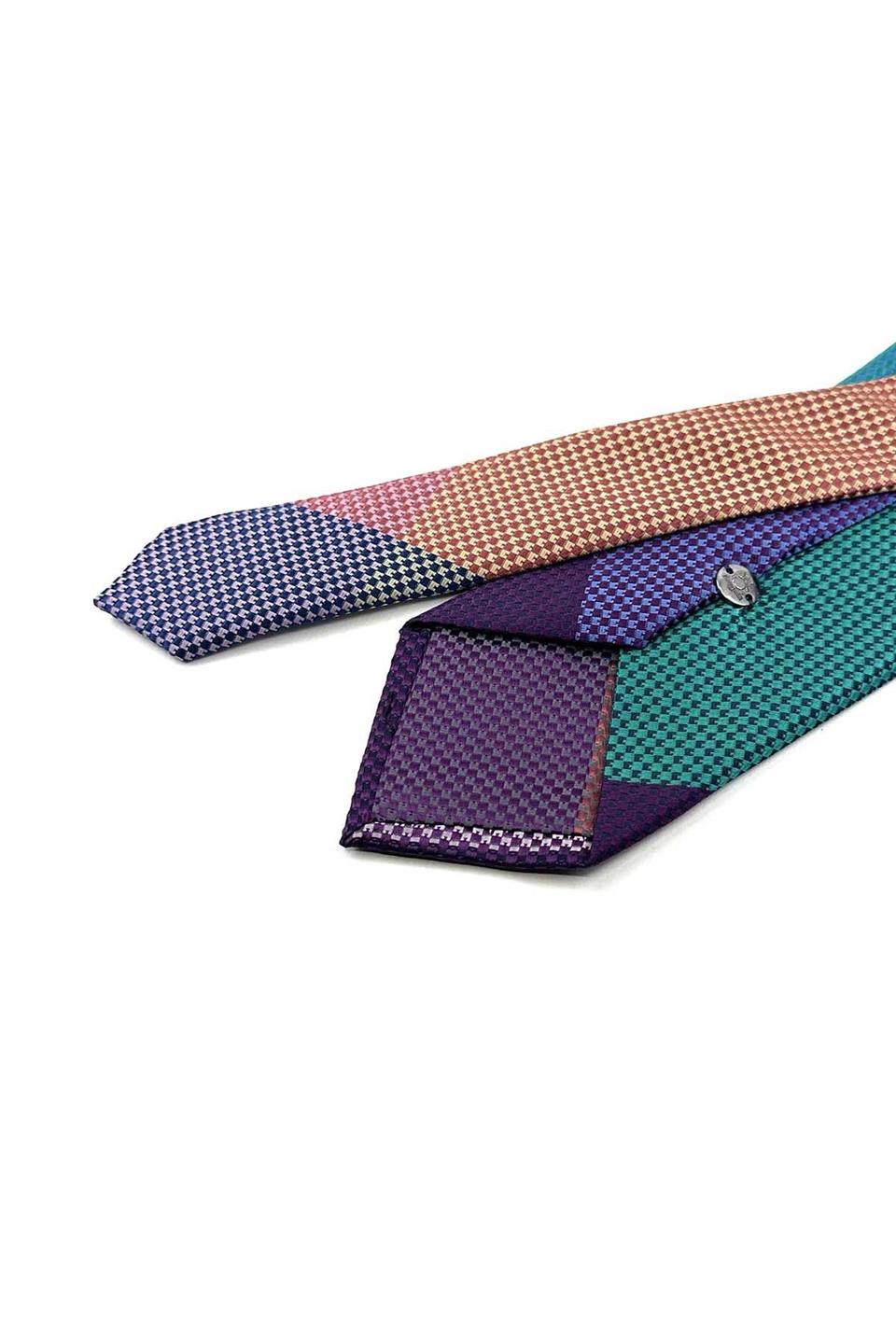 Nokta Desen Çok Renkli Patchwork Kravat KK13245