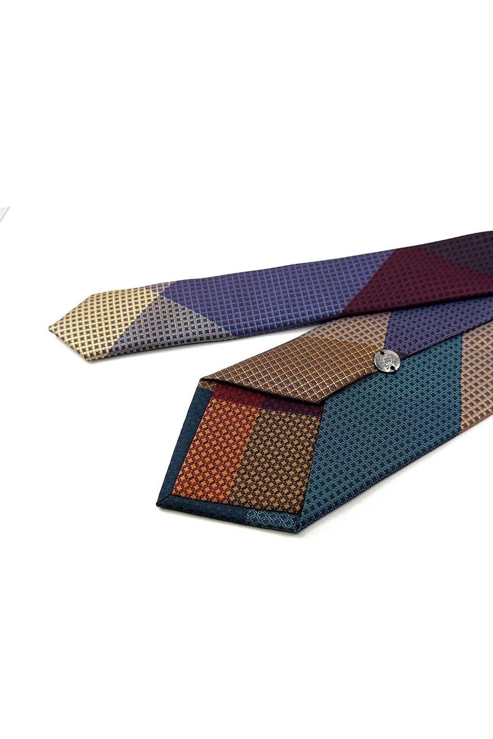 Nokta Desen Çok Renkli Patchwork Kravat KK13219