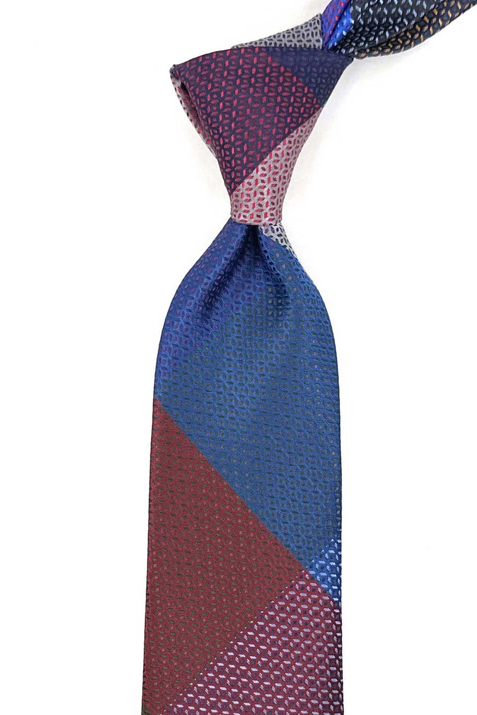 Nokta Desen Çok Renkli Patchwork Kravat KK13259