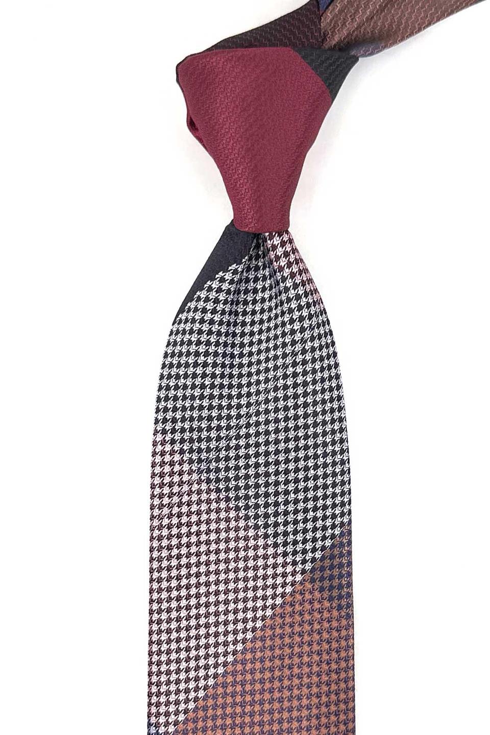 Nokta Desen Çok Renkli Patchwork Kravat KK13247