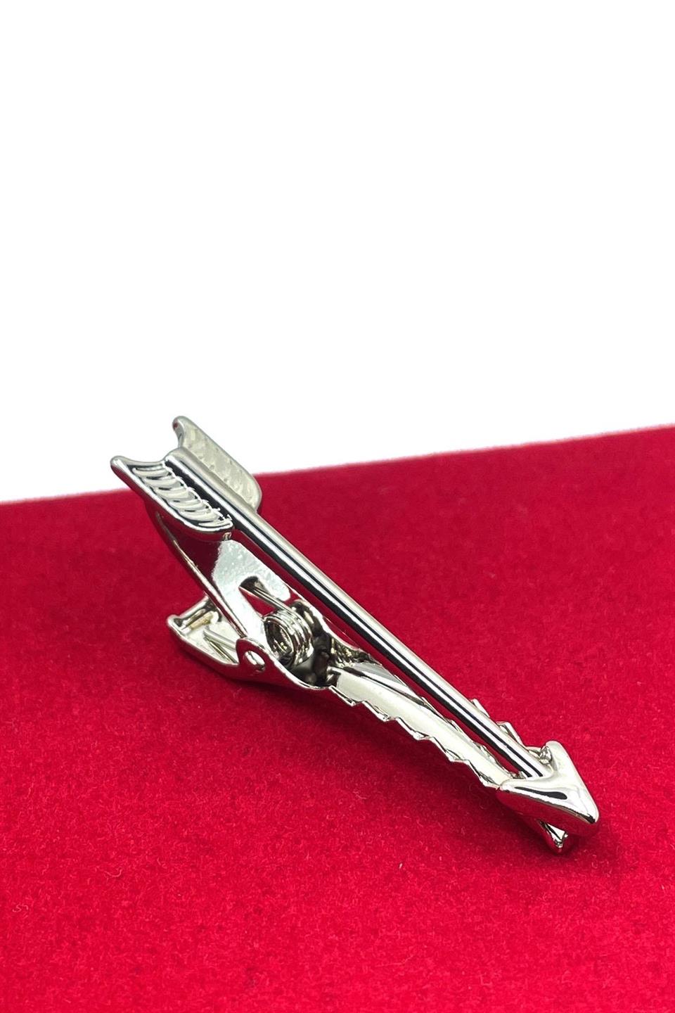 Ok Gümüş Kravat İğnesi KIY24