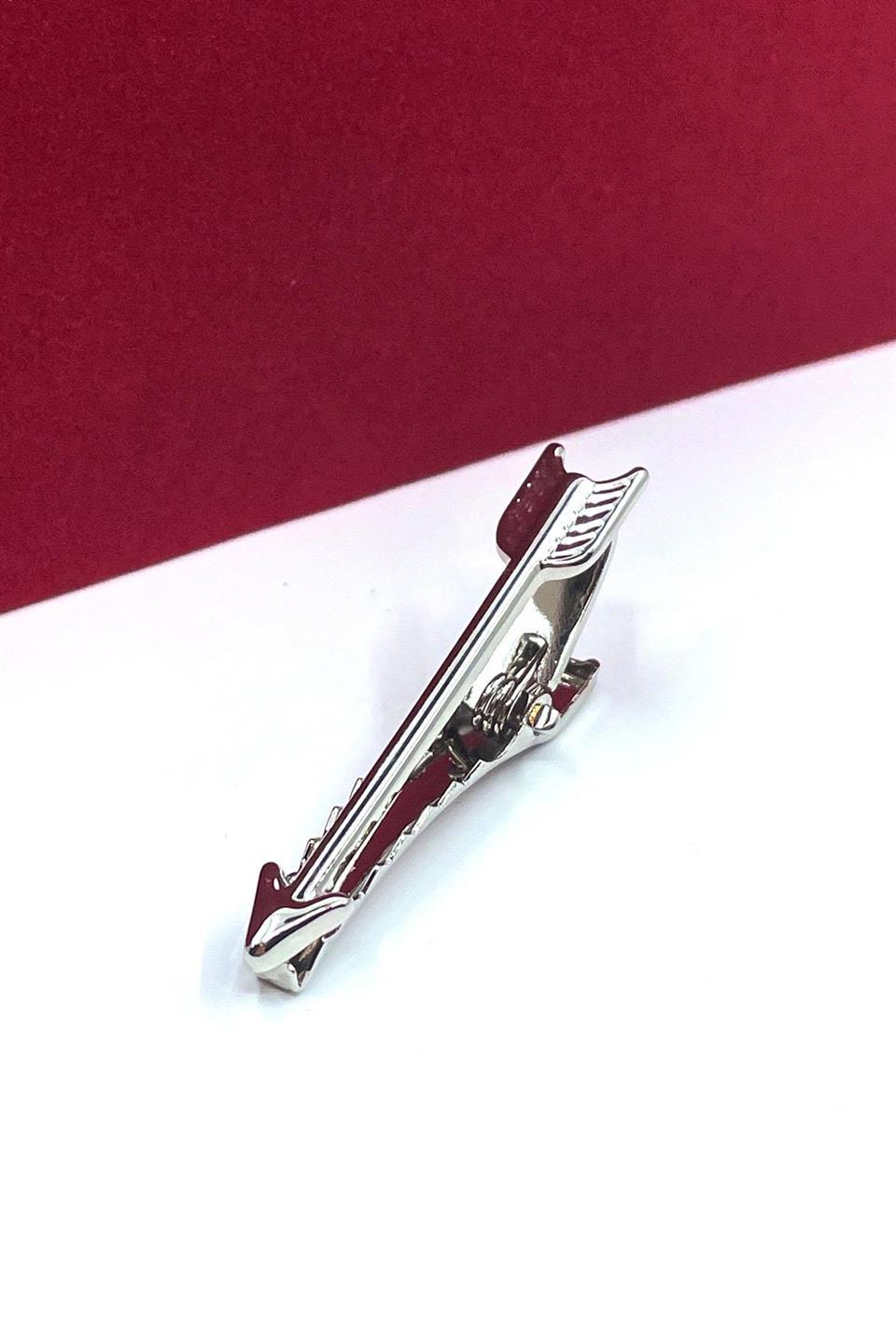 Ok Gümüş Kravat İğnesi KIY24