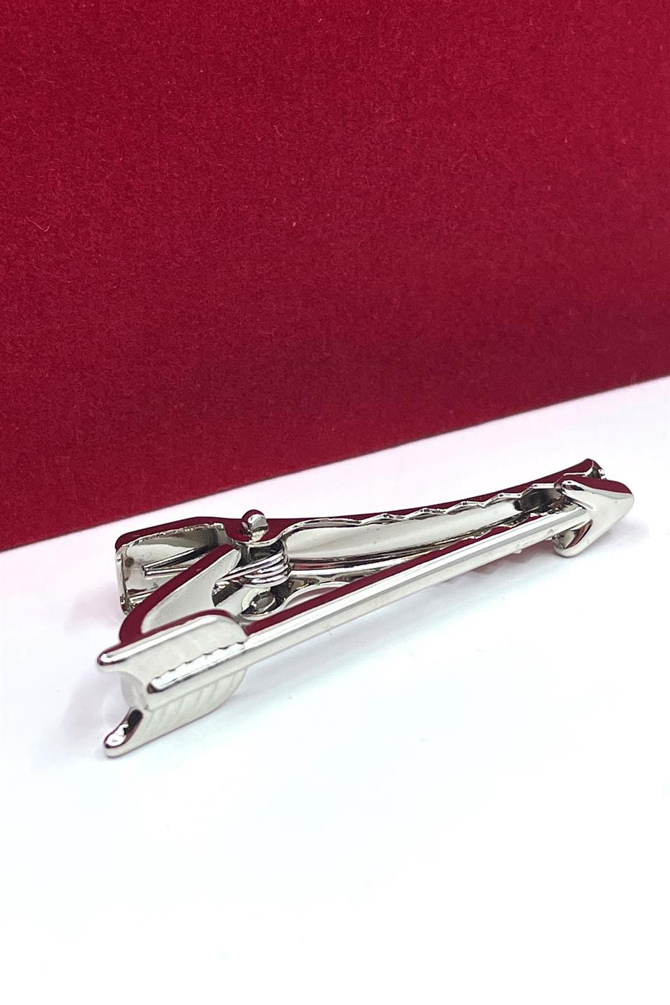 Ok Gümüş Kravat İğnesi KIY24