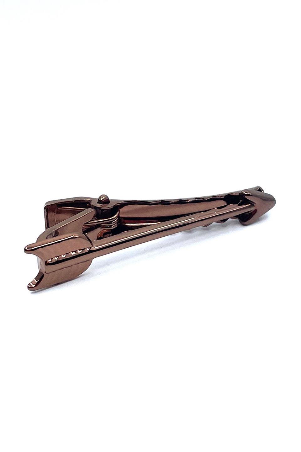 Ok Motif Bronz Renk Kravat İğnesi KIY714