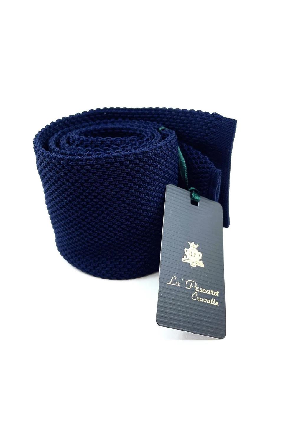 Örgü Lacivert Kravat 8009