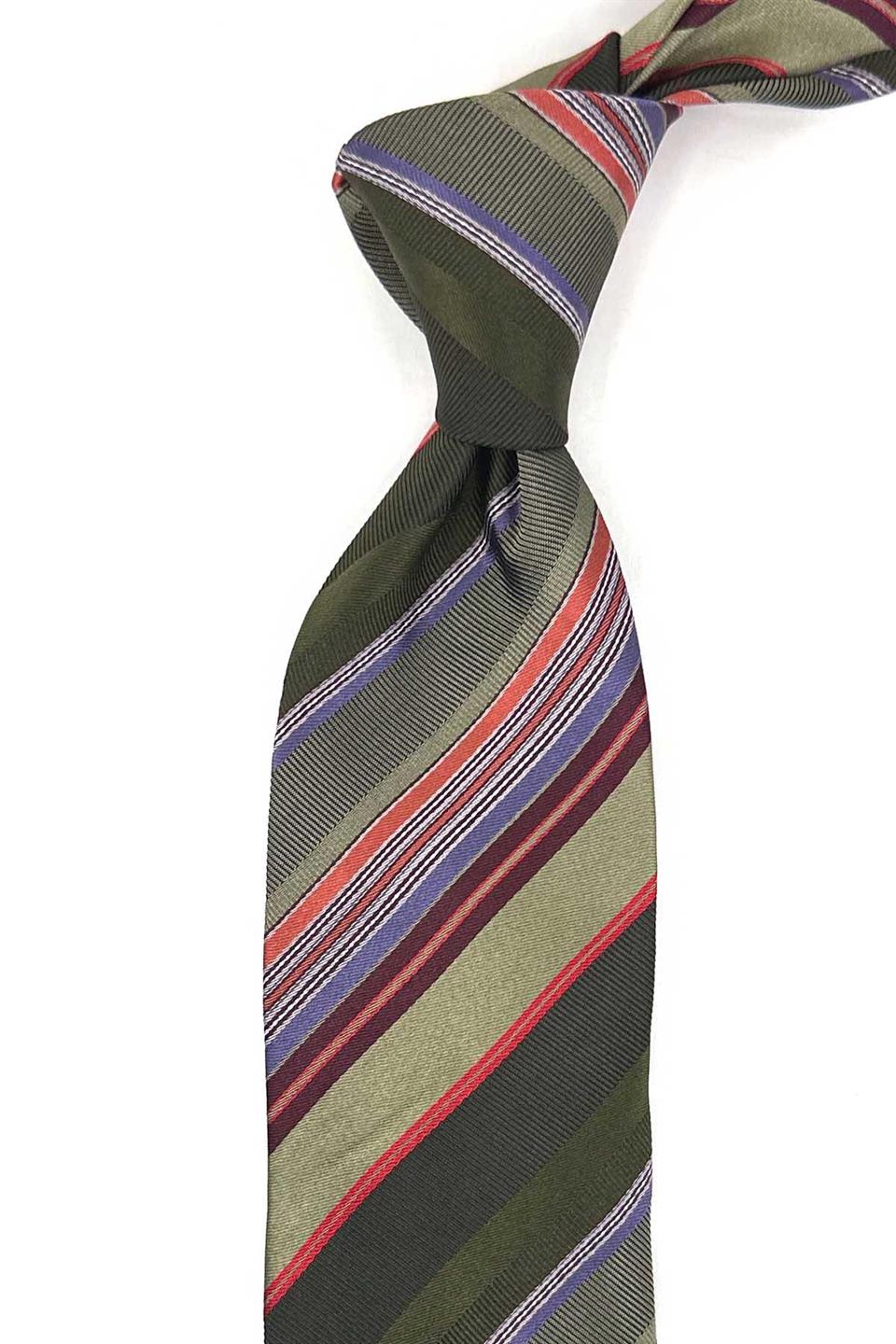 Ozieri Style Yeşil İtalyan İpek Kravat İK2059