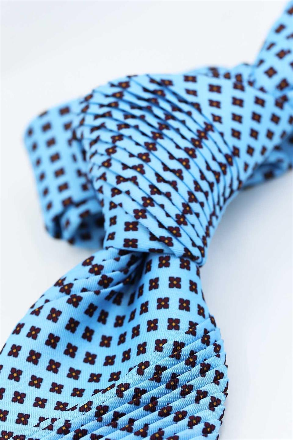 Pagliara Style Mavi Küçük Desen Piliseli Kravat CRK96
