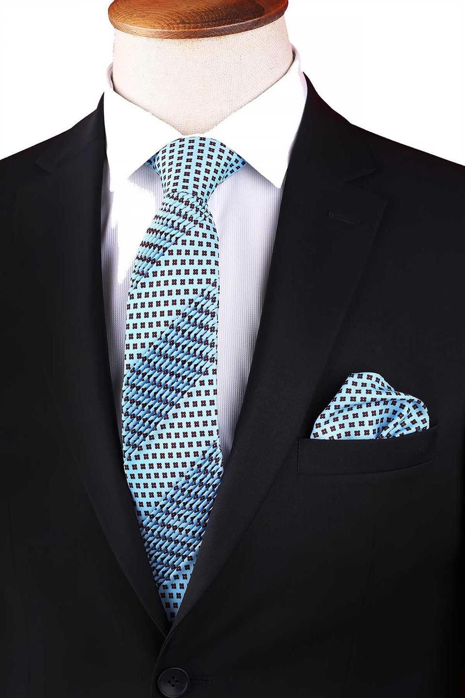 Pagliara Style Mavi Küçük Desen Piliseli Kravat CRK96