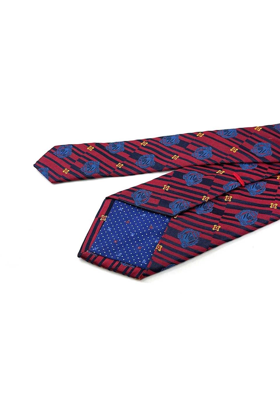 Panfield Style Kırmızı Motif Desen İtalyan İpek Kravat İK2002