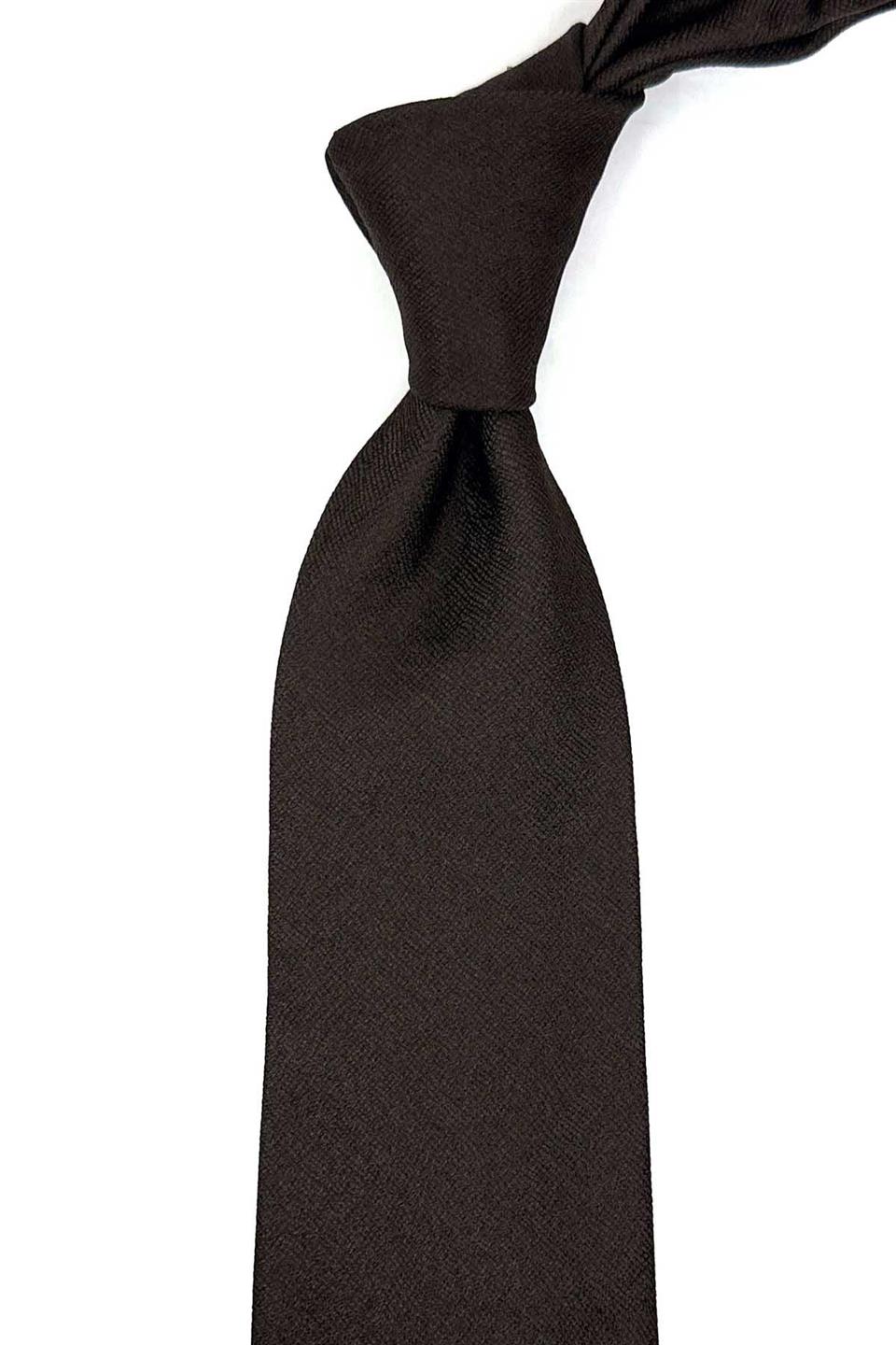 Parkl Style Kahve Kum Desen İtalyan İpek Kravat İK1927