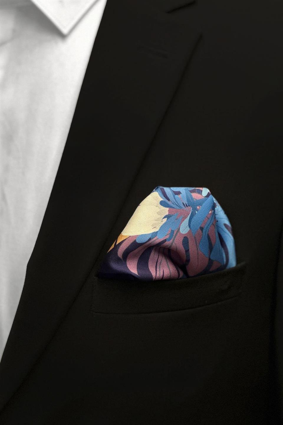 Parlement Çiçek Desen Erkek Cep Mendili SPS540-10