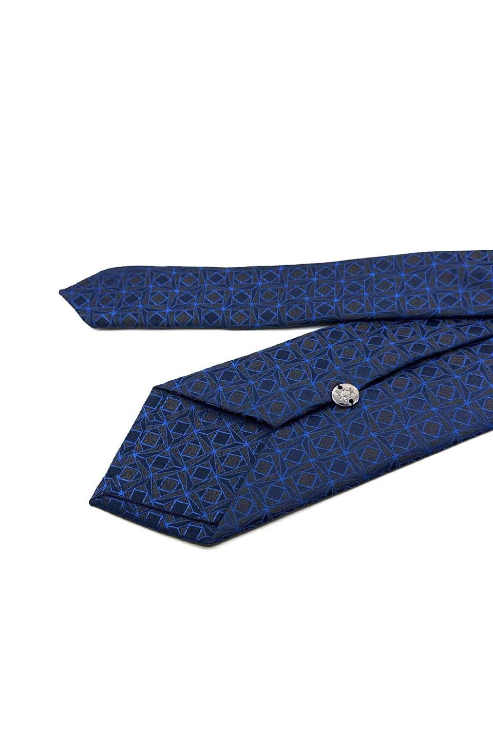 Parlement - Kahve Motif Desen Mendilli Klasik Kravat KK12407