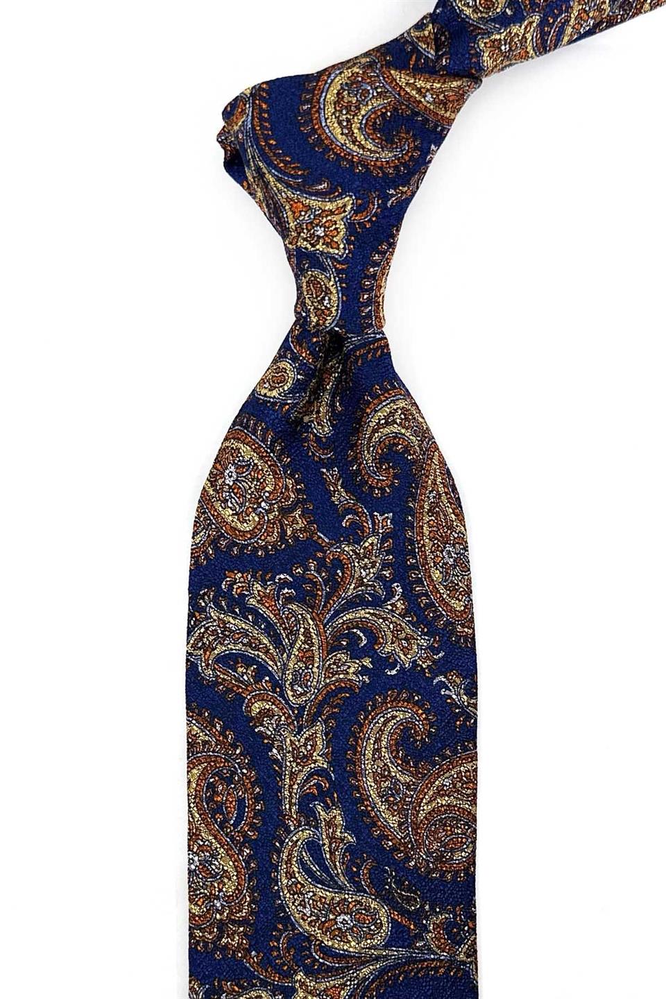 Parrucchieri Style Şal Desen İtalyan Saks İpek Kravat İK2353