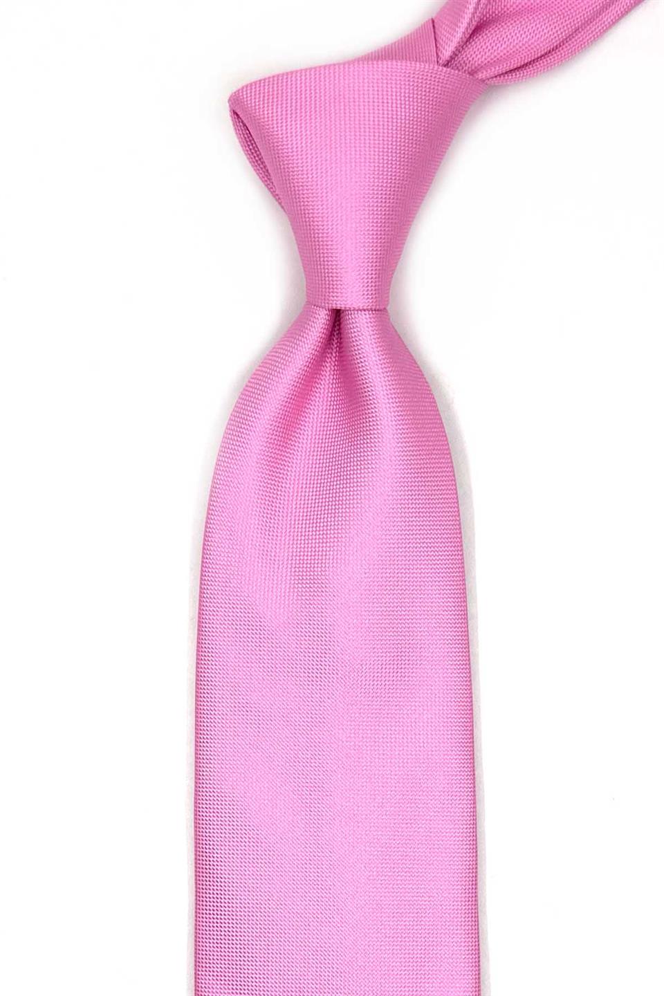 Pembe Düz Mendilli Klasik Kravat KK13160