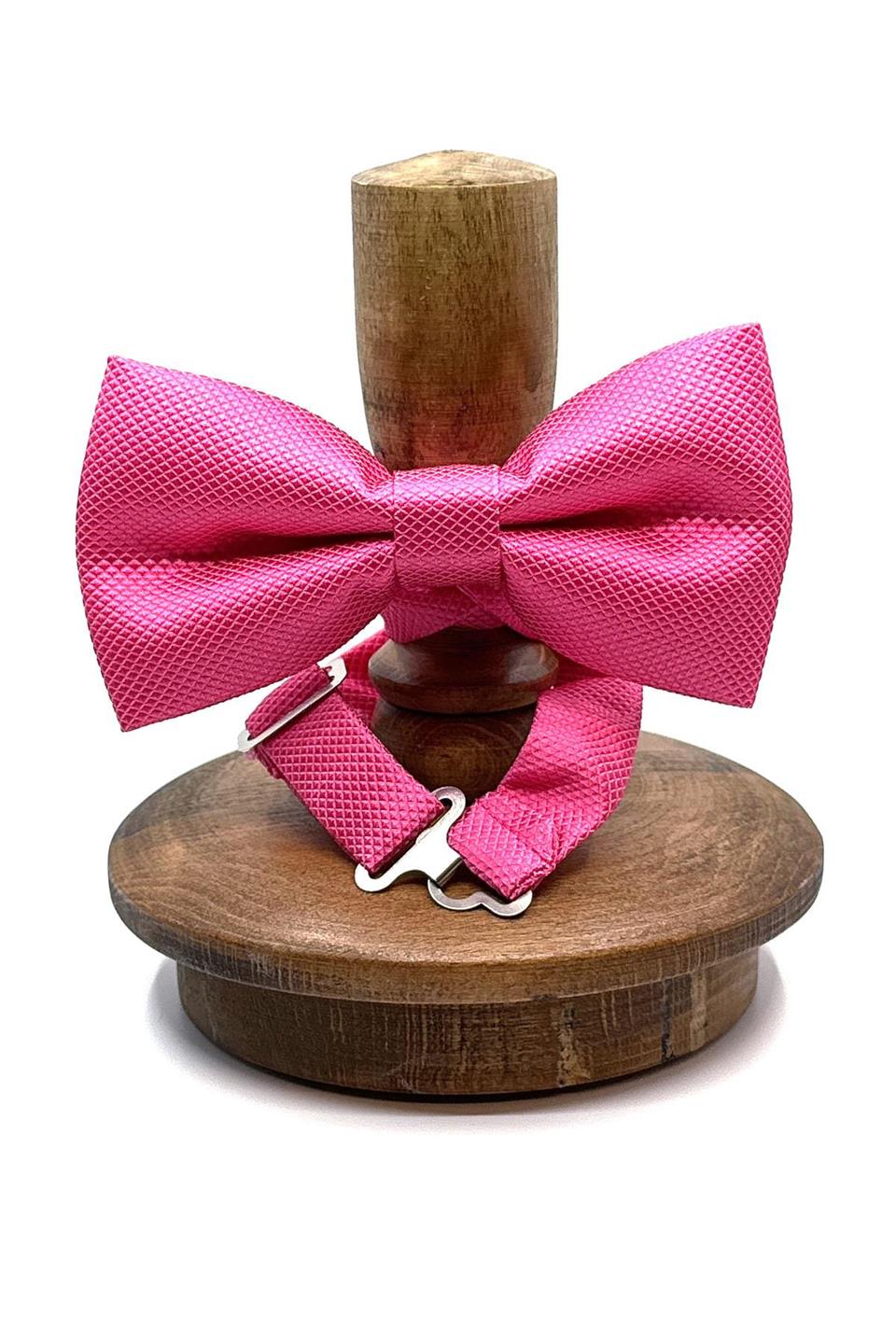 Pembe Kendinden Desenli Papyon P479