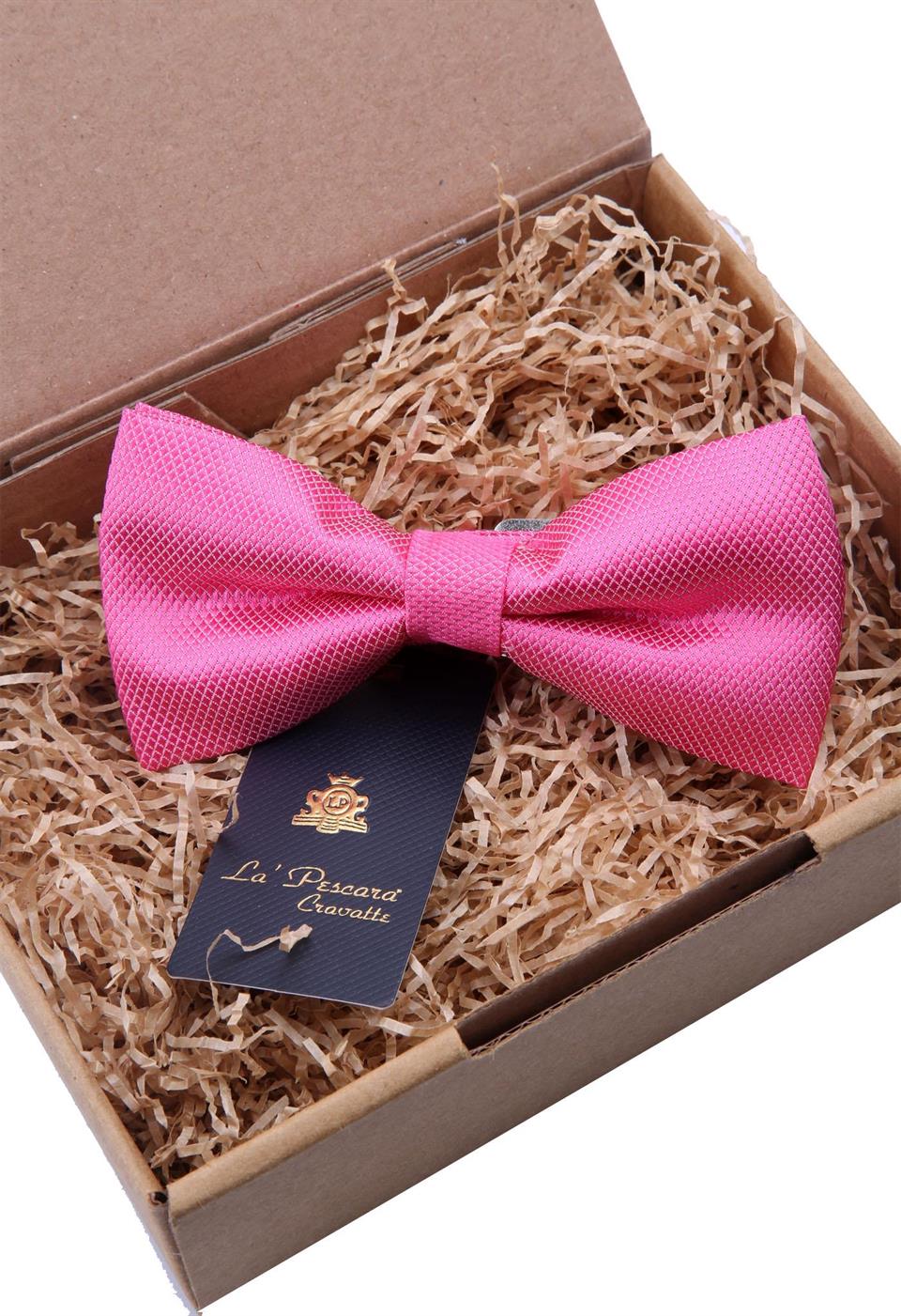 Pembe Kendinden Desenli Papyon P479