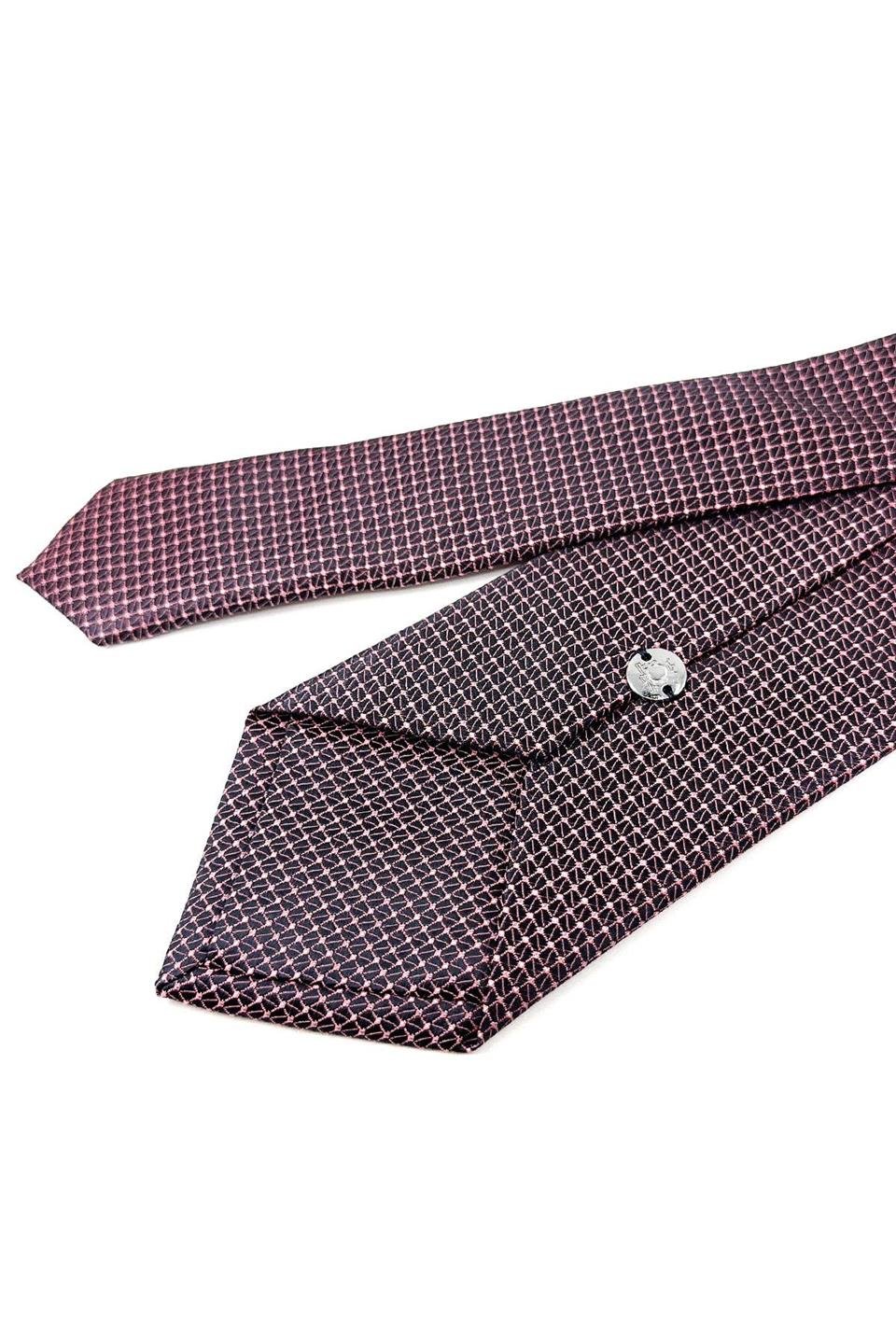 Pembe Nokta Desen Mendilli Klasik Kravat KK11117