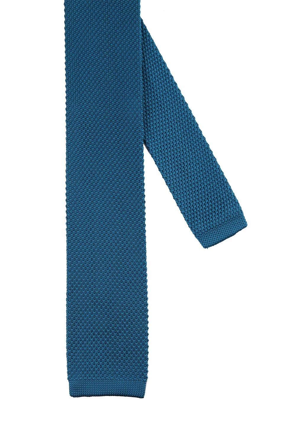 Petrol Yeşili Düz Örgü Kravat 8254