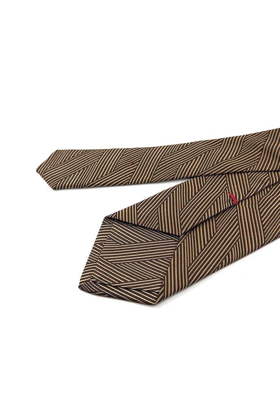 Piana Style Kahve İtalyan İpek Kravat İK2098
