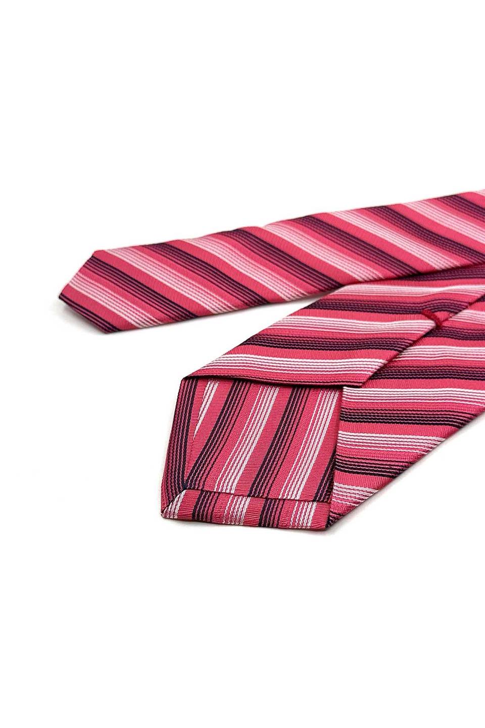 Pianca Style Nar Çiçeği Çizgi Desen İtalyan İpek Kravat İK2262