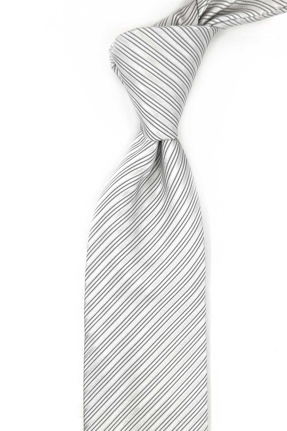 Pieraggi Style Gri İtalyan İpek Kravat İK2112