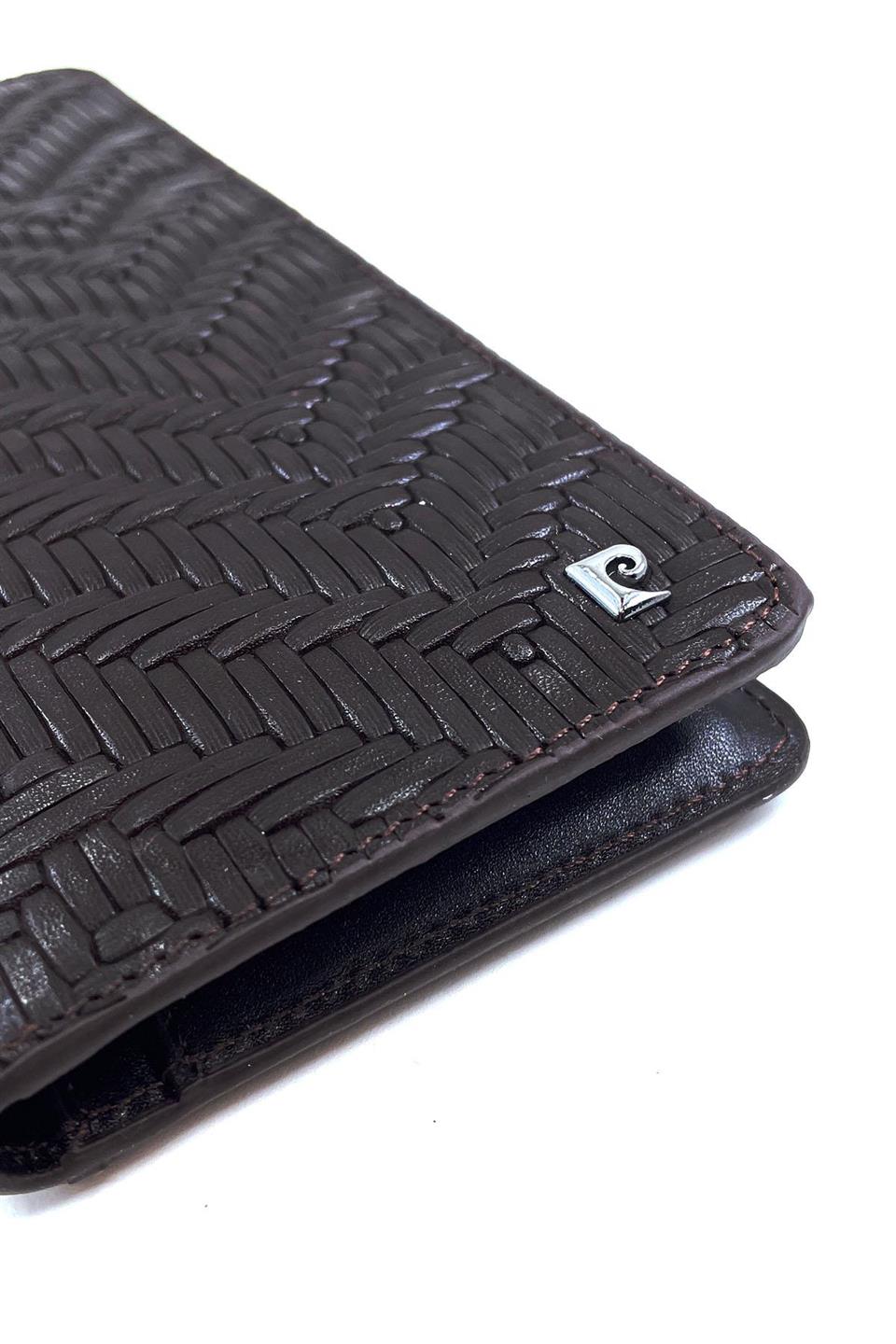 Pierre Cardin Kahverengi Lüks Örme Erkek Cüzdan 11055KK