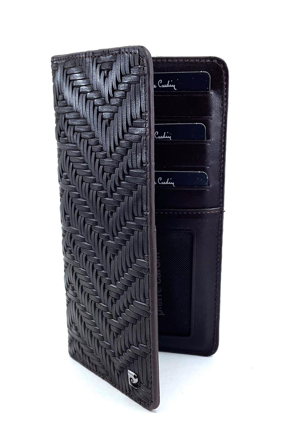 Pierre Cardin Kahverengi Lüks Örme Erkek Cüzdan 11055KK