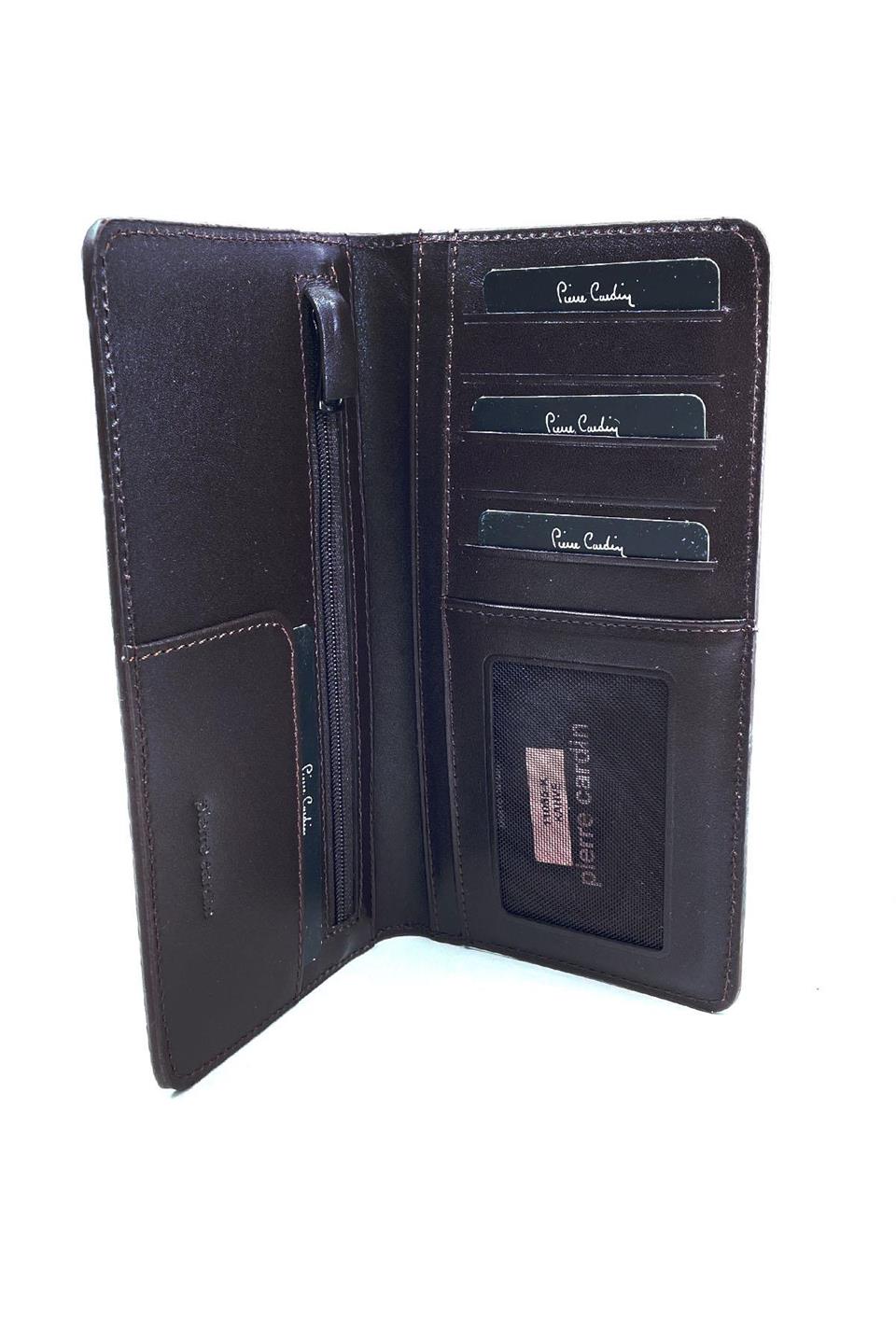 Pierre Cardin Kahverengi Lüks Örme Erkek Cüzdan 11055KK