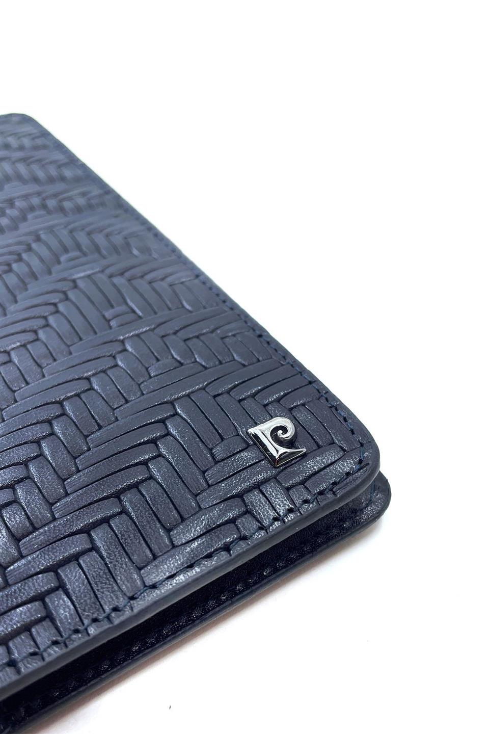 Pierre Cardin Lacivert Lüks Örme Erkek Cüzdan 11055KL