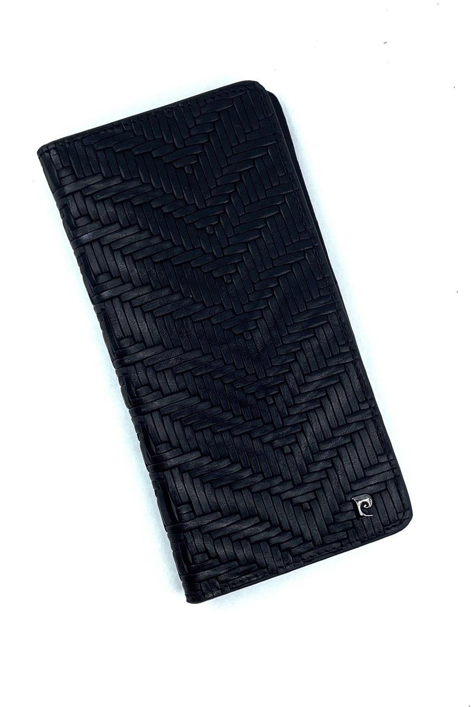 Pierre Cardin Siyah Lüks Örme Erkek Cüzdan 11055KS