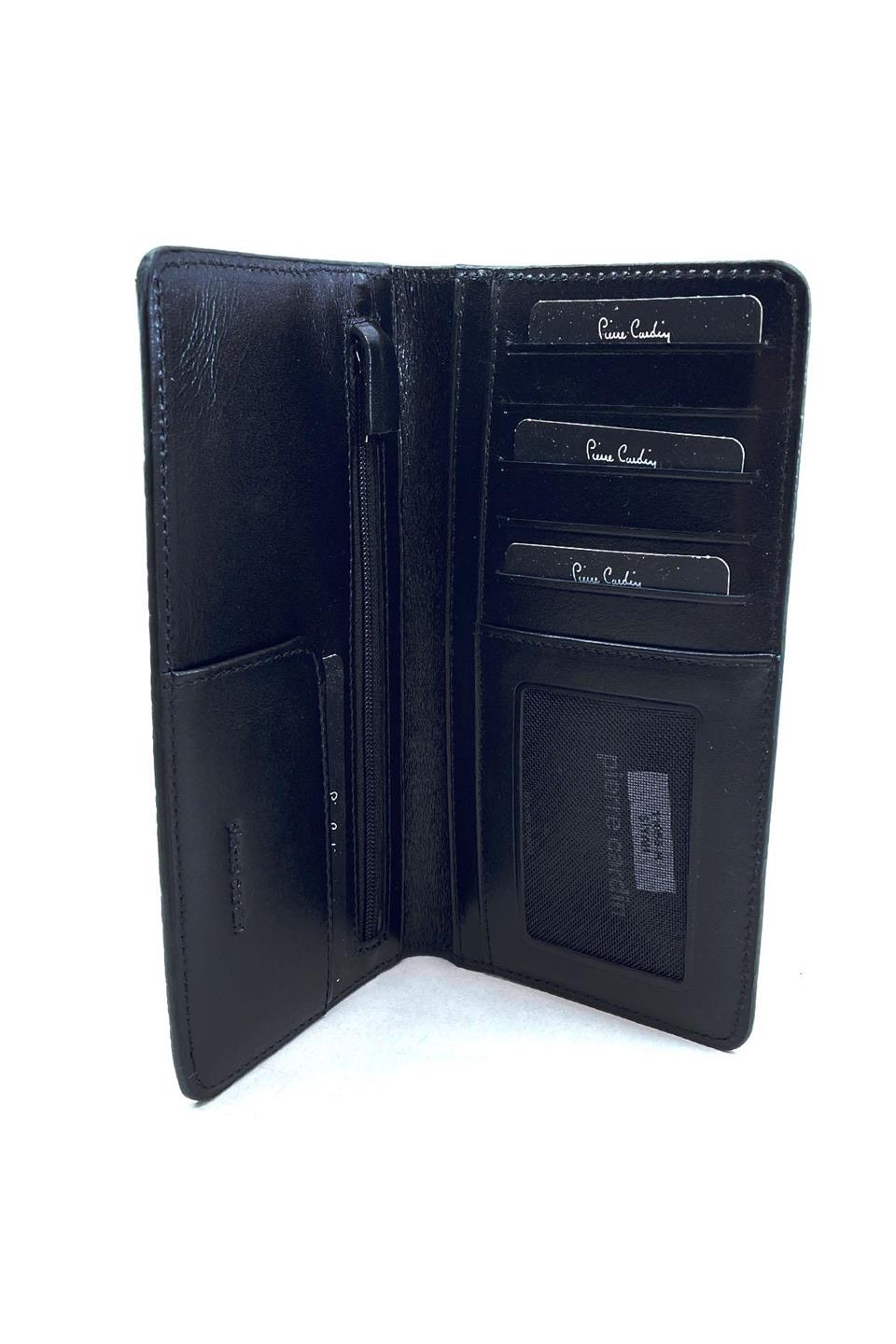 Pierre Cardin Siyah Lüks Örme Erkek Cüzdan 11055KS