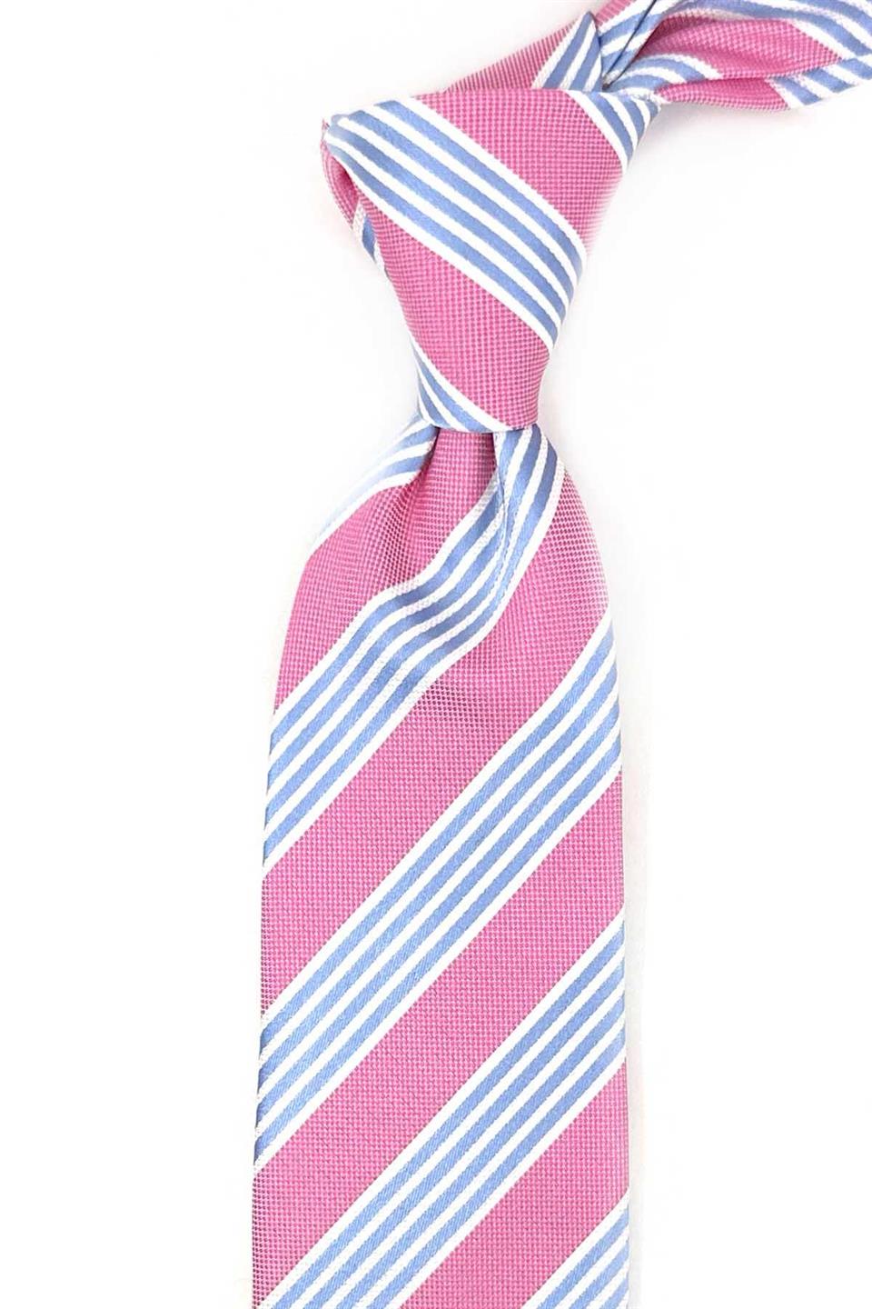 Pinzelli Style Pembe İtalyan İpek Kravat İK2110