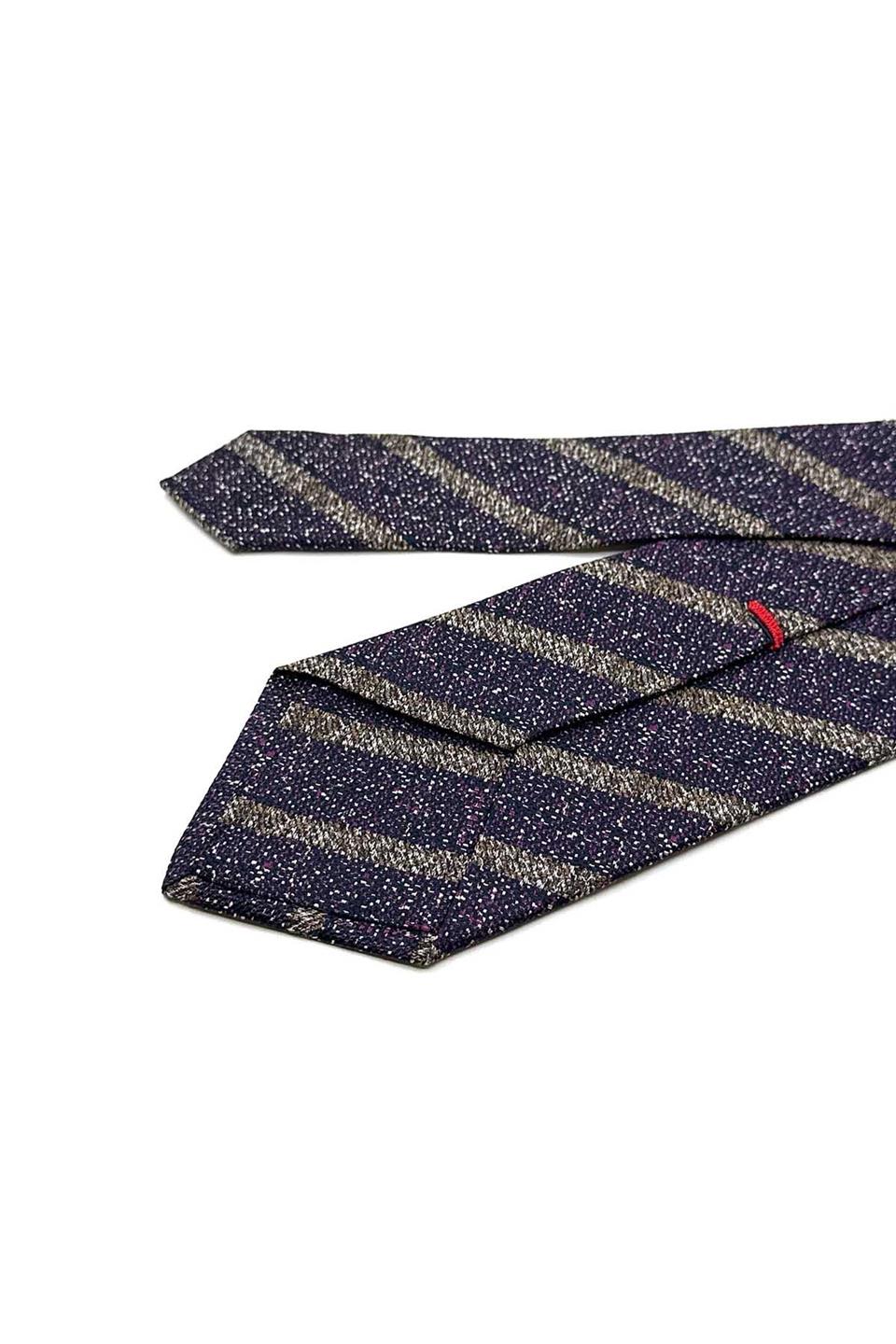 Pradelle Style Çok Renkli Çizgi Desen İtalyan İpek Kravat İK1892