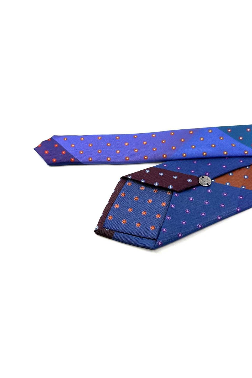 Puantiye Desen Çok Renkli Patchwork Kravat KK13212
