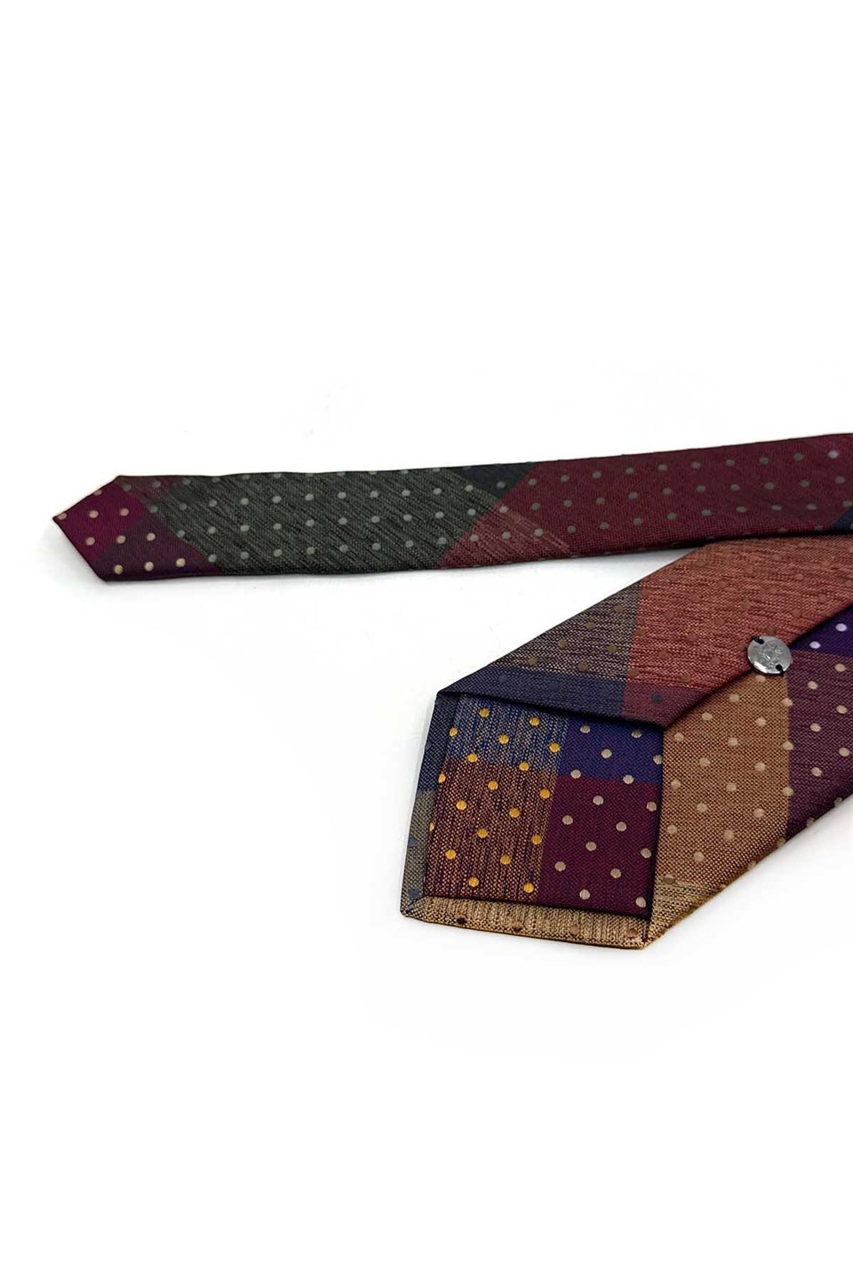 Puantiye Desen Patchwork Klasik Kravat KK13805