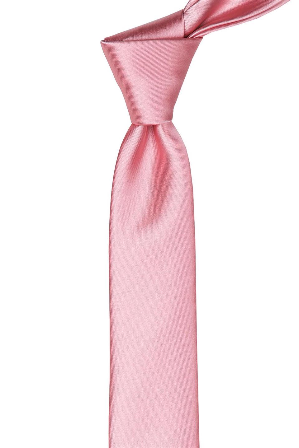 Pudra Saten Düz Çok İnce Kravat UST05