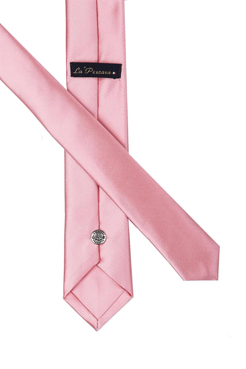 Pudra Saten Düz Çok İnce Kravat UST05