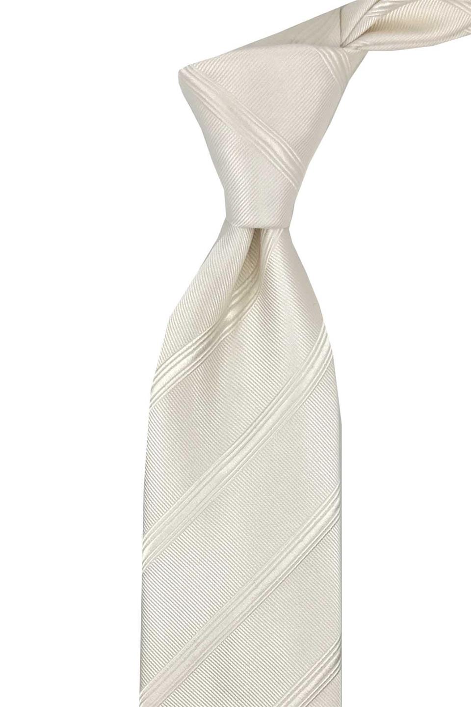 Purone Style Beyaz İtalyan İpek Kravat İK2118