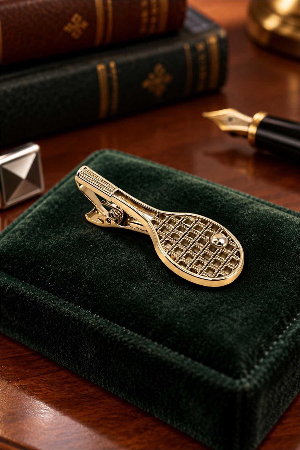 Raket Gold Renk Kravat İğnesi KIY778