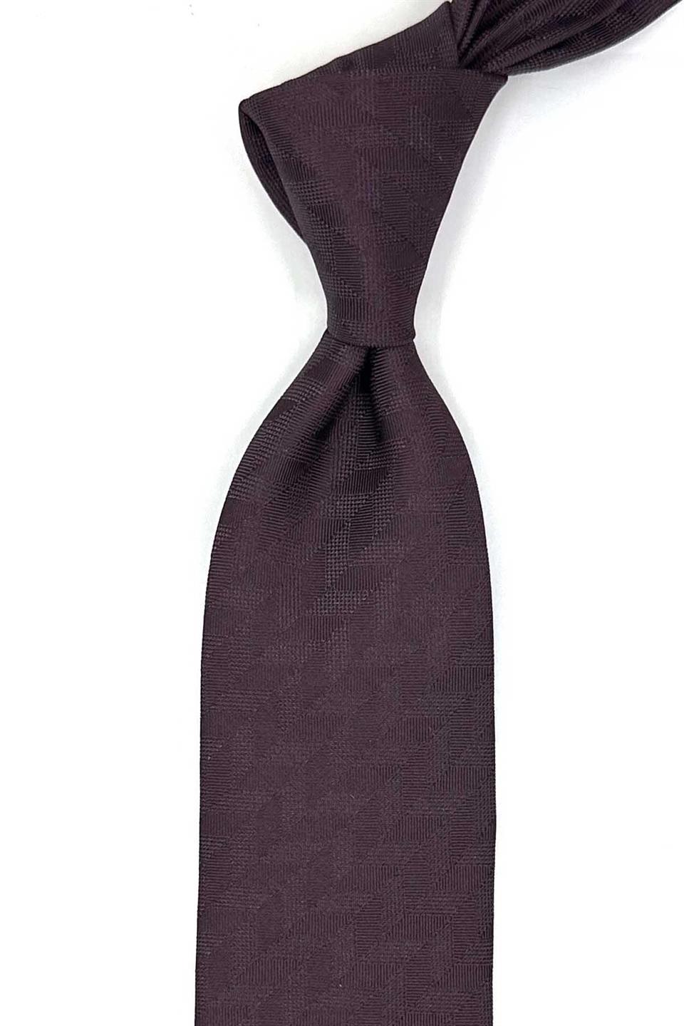Renoso Style Bordo Parlak İtalyan İpek Kravat İK2204