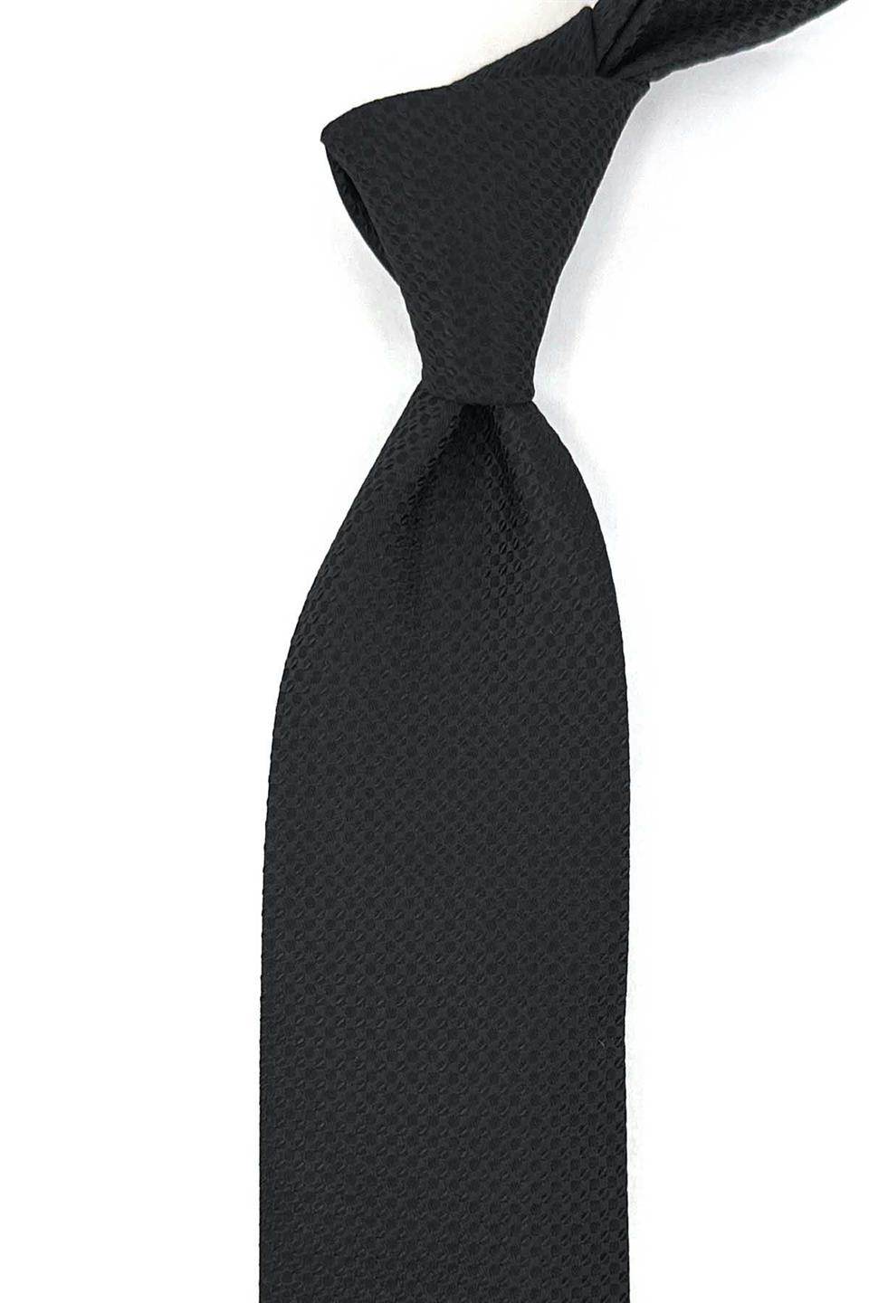 Rotherhite Style Siyah Kendinden Desen İtalyan İpek Kravat İK1990