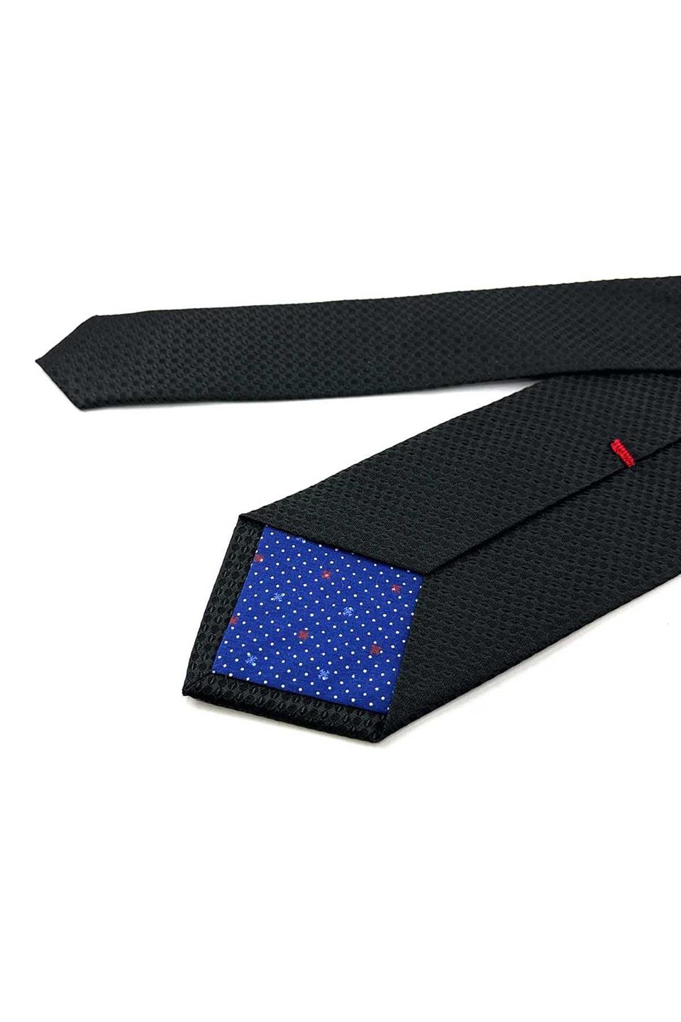 Rotherhite Style Siyah Kendinden Desen İtalyan İpek Kravat İK1990