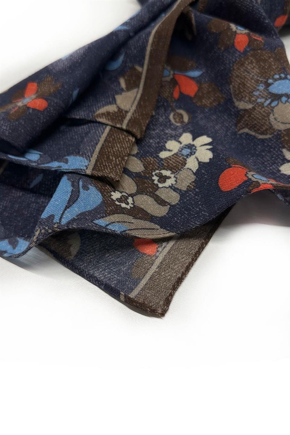 Rowley Style Lacivert Wool Kaşkol K475