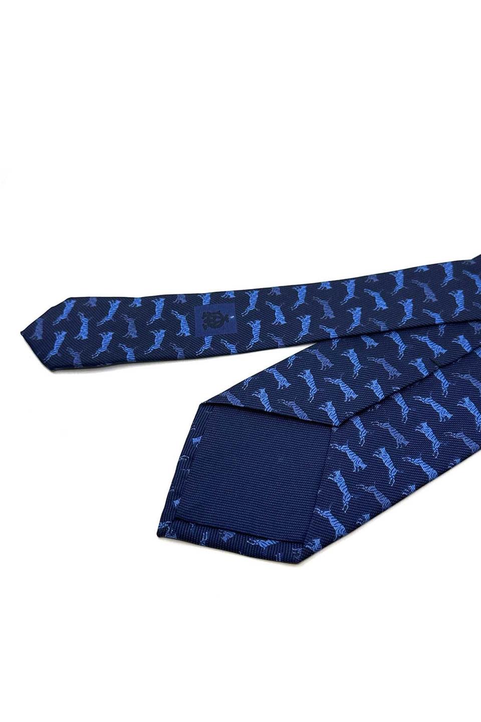 Ruby Style Lacivert Motif Desen İtalyan İpek Kravat İK1494