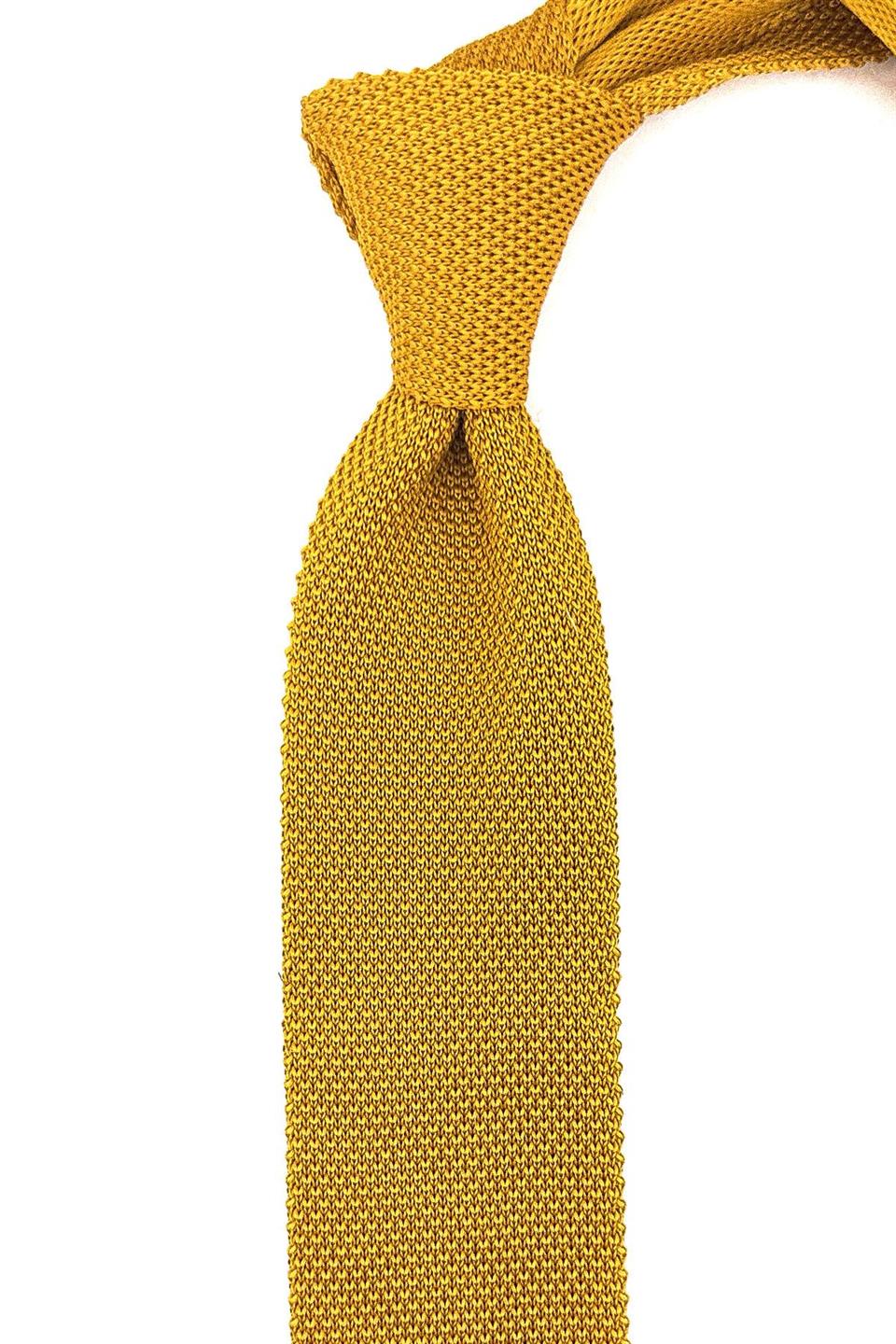 Safran Düz Örgü Kravat ÖR8349