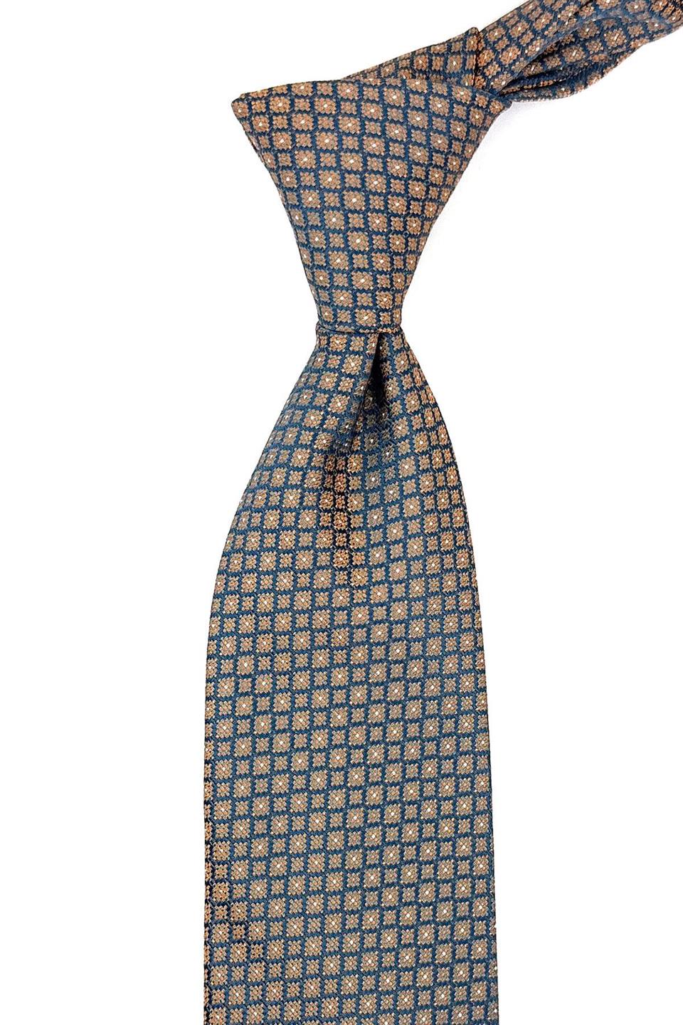 Safran Küçük Desen Mendilli Klasik Kravat KK11284