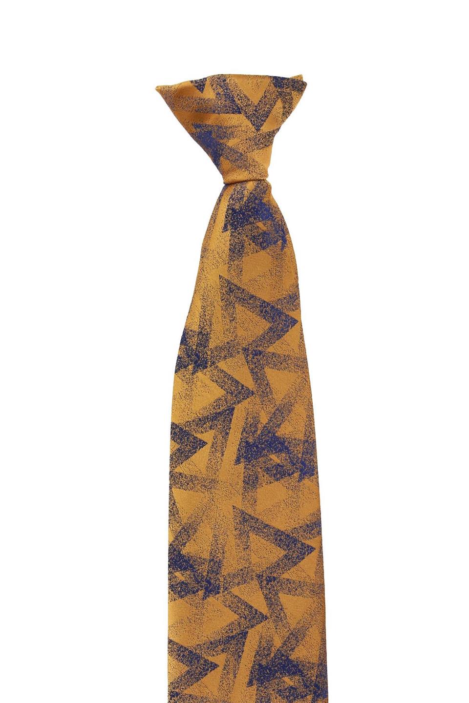 Safran Motif Desen Klipsli Kravat KLP426