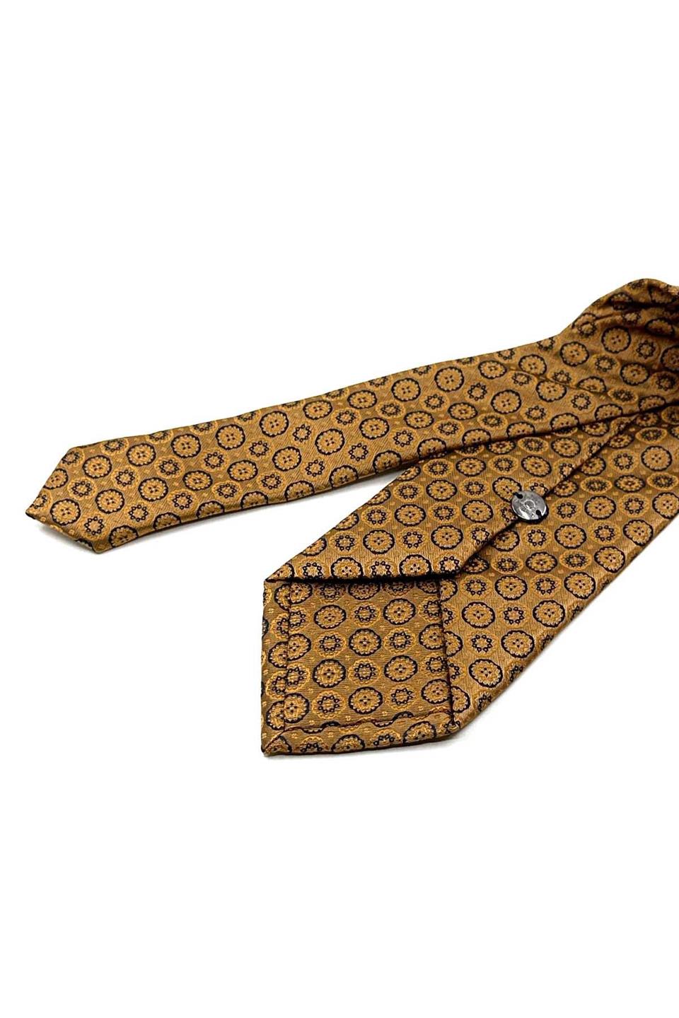 Safran Motif Desen Mendilli Klasik Kravat KK12608